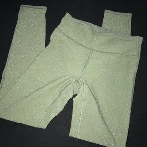 Aerie green sparkly leggings